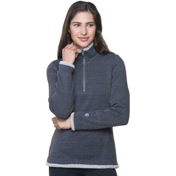 Kuhl Womens Alska Half Zip Fleece Pullover Size XS Dark Gray Style #4210 - Picture 1 of 8